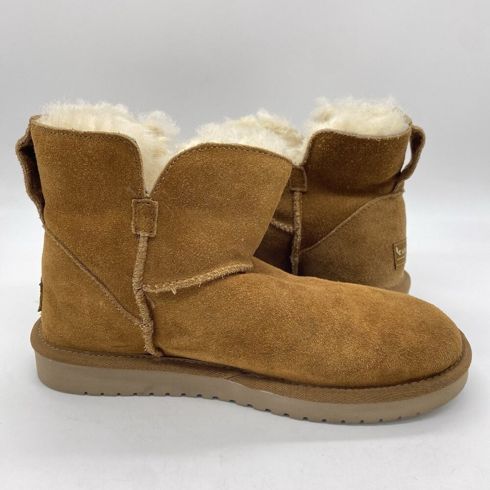 Koolaburra UGG Classic Ankle Boots Women 7 Brown Suede Shearling Lined 1015209 - Picture 6 of 13